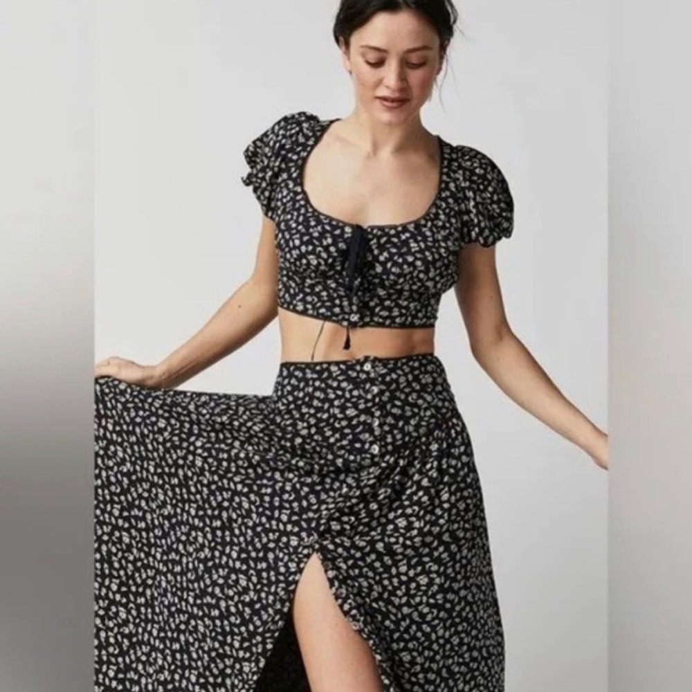 NWT Free People Easy To Love Skirt Set FLAW